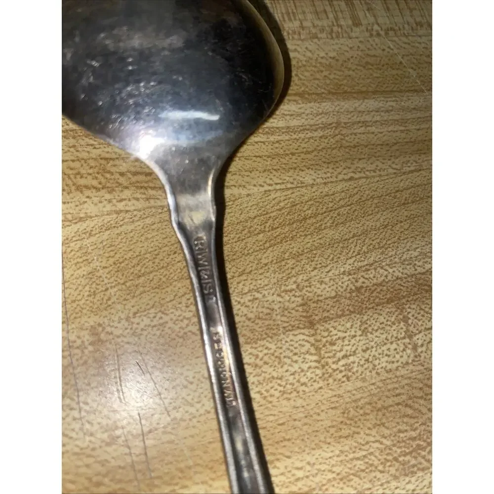 Vintage Set Of 2 RW&S SECTIONAL Silver Plate Soup Or Serving Or Gravy Spoons